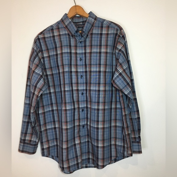 Roundtree & Yorke Other - Roundtree & yorke Mens plaid checkered button down dress shirt size large
